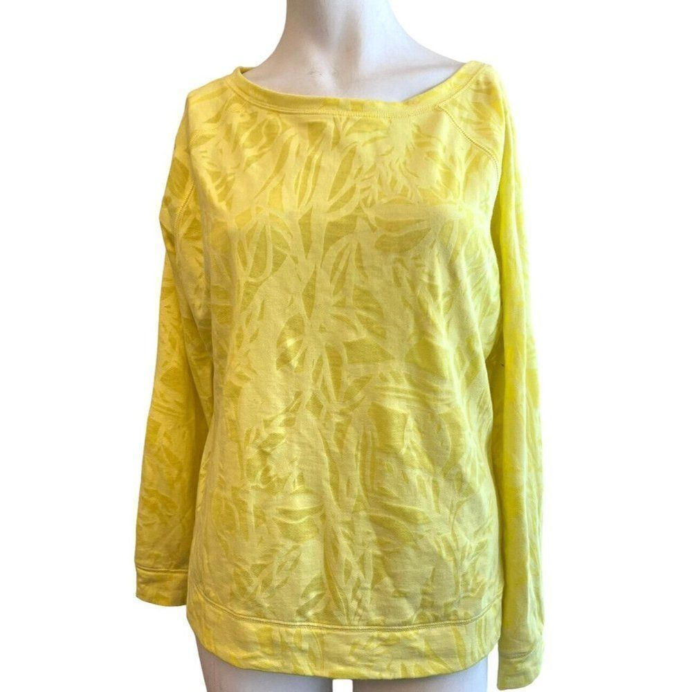 Xersion Size Medium Bright Yellow Shirt Long Sleeve 1/4 Zip Pullover Jacket